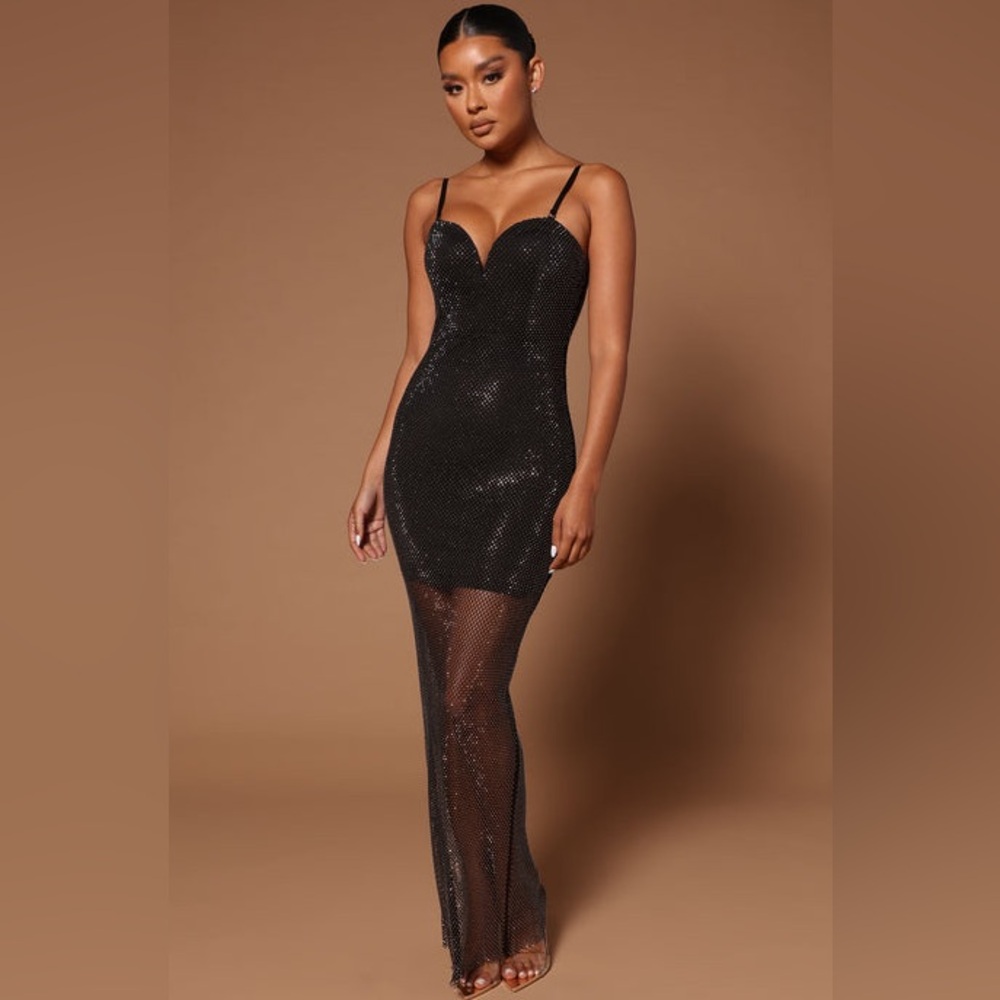 Fashion Nova Brie Embellished Maxi Dress